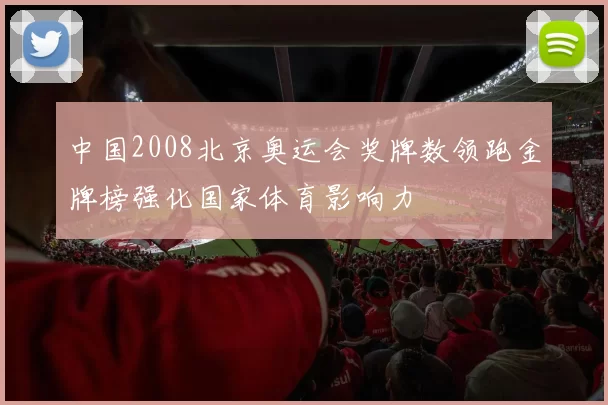 中国2008北京奥运会奖牌数领跑金牌榜强化国家体育影响力